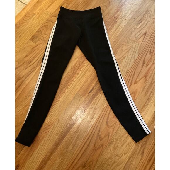 J Galt Pacsun Women's black leggings white stripe small - Picture 2 of 4
